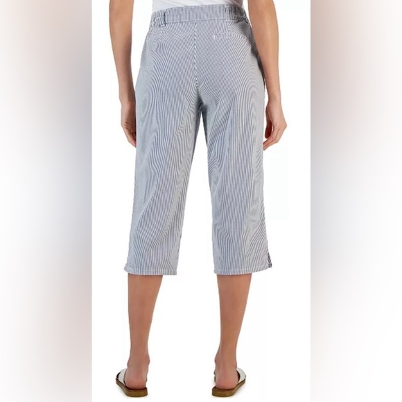 Karen Scott Striped Capri Pants Size 14 P - Picture 2 of 11